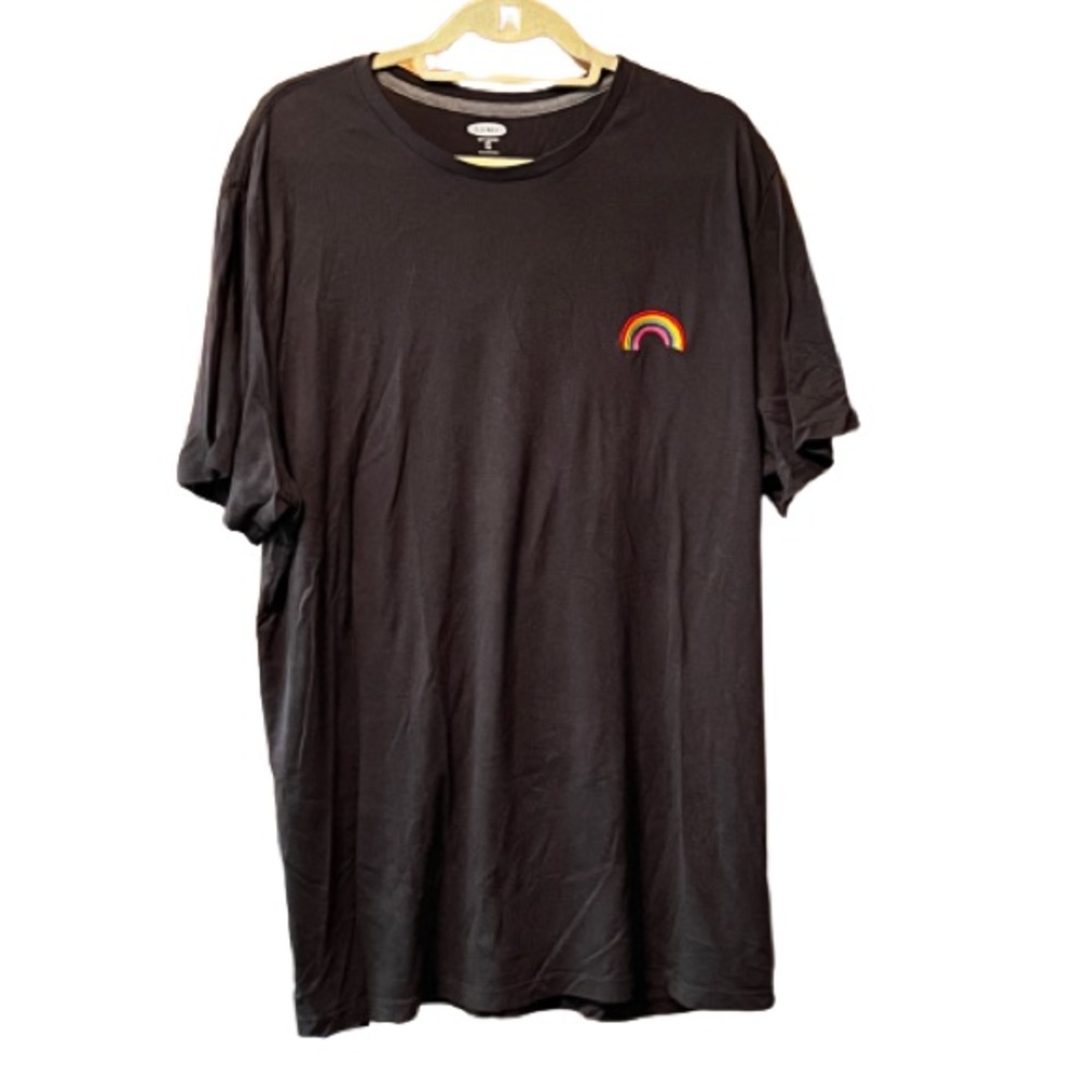Old Navy, men’s tshirt with embroidered rainbow patch, XXL TALL